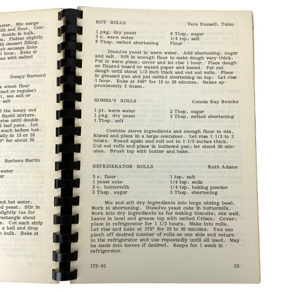 Talk About Good Cooking Bogata Texas 2nd Ed 1981 Spiral-Bound Church Cookbook - Picture 8 of 15